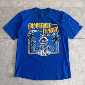 90s Vintage New York Mets Grapefruit League Blue T Shirt Size L